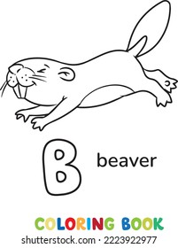 Biber. Tierisches ABC-Farbbuch für Kinder