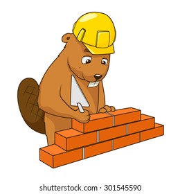 Beaver builder vector illustration