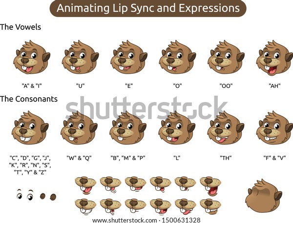 Beaver Cartoon Character Mascot Illustration Animating Stock Vector Royalty Free