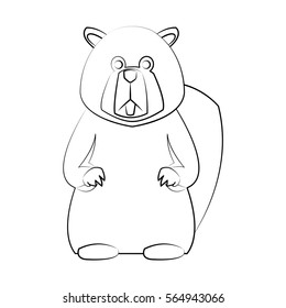 beaver cartoon icon