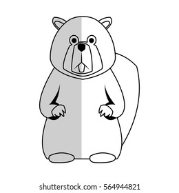 Beaver cartoon icon