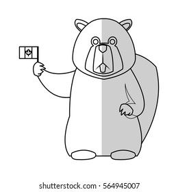 Beaver cartoon icon