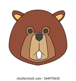 beaver cartoon icon