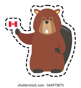 beaver cartoon icon