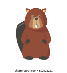 beaver cartoon icon