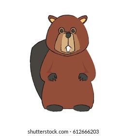 beaver cartoon icon