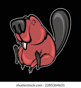 beaver cartoon vector for commercial use
