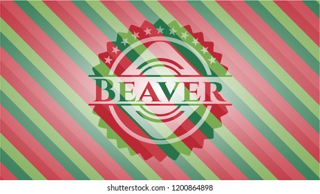 Beaver christmas style badge..