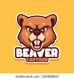 Beaver Creative Cartoon Mascot Logo Design