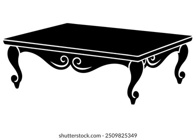 A Beaver Creek Coffee Table Silhouette Vector Design