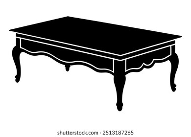 A Beaver Creek Coffee Table Silhouette Vector Design