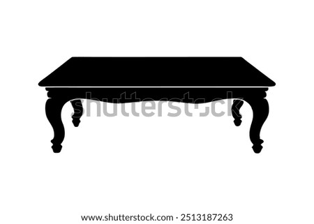 A Beaver Creek Coffee Table Silhouette Vector Design