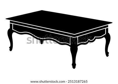 A Beaver Creek Coffee Table Silhouette Vector Design