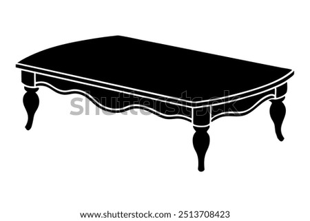 A Beaver Creek Coffee Table Silhouette Vector Design