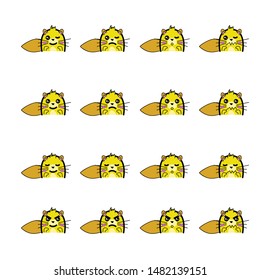 beaver emoticon or smile icon for user interface and social media