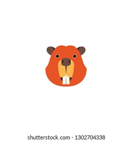 Beaver face icon