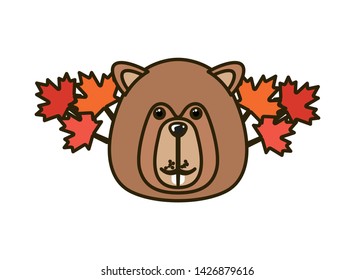 Beaver forest animal of canada design