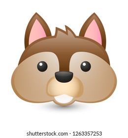 Beaver Forest Mountain Animals Emoji Illustration Face Vector Design Art 