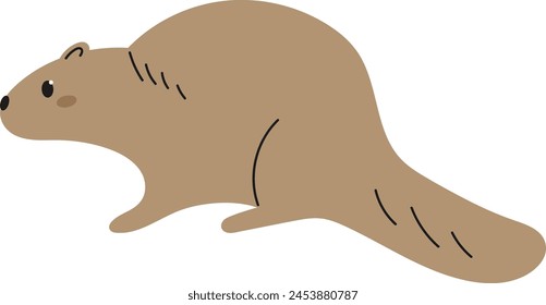 Ilustración vectorial dibujada a mano de castor