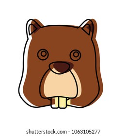 beaver head animal icon