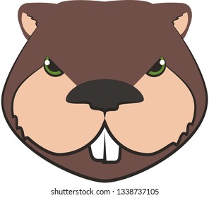 Beaver Head with Green eyes