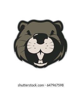 Beaver head mascot