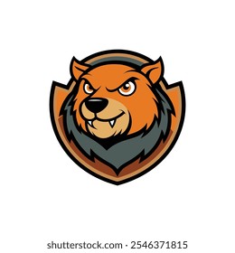 Beaver Head Mascot Illustration Graphic