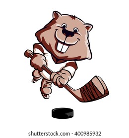 Beaver hockey player