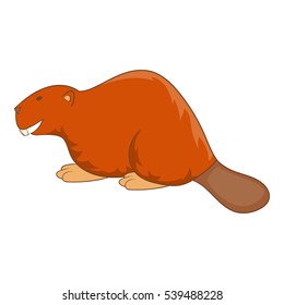 Beaver icon. Cartoon illustration of beaver vector icon for web