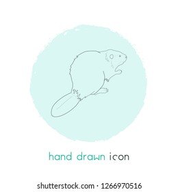 Beaver icon line element. Vector illustration of beaver icon line isolated on clean background for your web mobile app logo design.