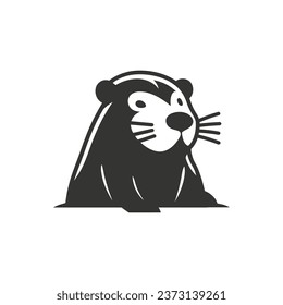 Beaver Icon on White Background - Simple Vector Illustration