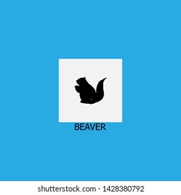 beaver icon sign signifier vector