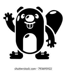 Beaver icon. Simple illustration of beaver vector icon for web