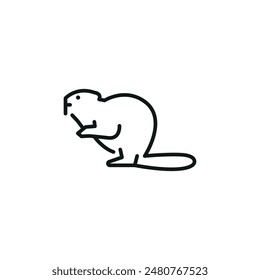 Beaver icon. Simple Beaver icon for social media, app, and web design. Vector illustration.