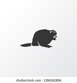 Beaver icon symbol. Premium quality isolated muskrat element in trendy style.