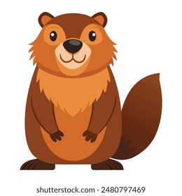 beaver illustration on white background