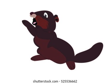 Beaver illustration vector