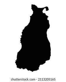 Beaver island map silhouette region, territory, black shape style illustration. Good use for sign, symbol, icon, logo, mascot, or any design you want.