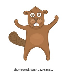 Beaver. isolated on white background