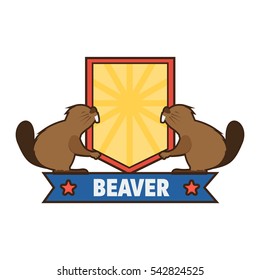 Beaver logo design template