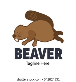Beaver logo design template
