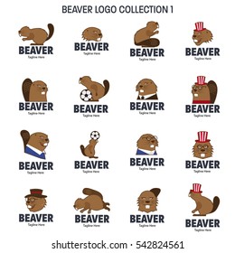 Beaver logo design template