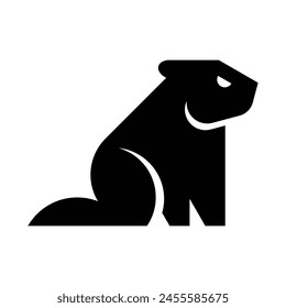 Beaver logo. Icon design. Template elements