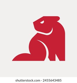 Beaver logo. Icon design. Template elements	