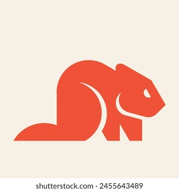 Beaver logo. Icon design. Template elements	