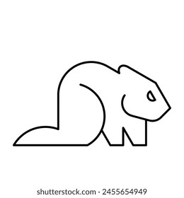 Beaver logo. Icon design. Template elements	