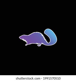 Beaver Mammal Animal Shape blue gradient vector icon