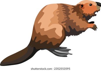 Beaver Mammal Animal Vector Illustration