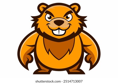 Beaver mascot vector design illustration