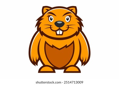 Beaver mascot vector design illustration